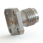 SMA Female 4-Hole Flange Mount RF Connector – Field Replaceable, 6.35mm Hole Spacing, 0.9mm Pin Diameter - sma-kfd12