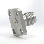 SMA Female 4-Hole Flange Mount RF Connector – Field Replaceable, 8.64mm Hole Spacing, 0.38mm Pin Diameter - sma-kfd3