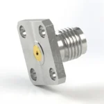 SMA Female 4-Hole Flange Mount RF Connector – Field Replaceable, 8.64mm Hole Spacing, 0.51mm Pin Diameter - sma-kfd5
