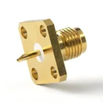 SMA Female 4-Hole Flange Mount RF Connector – Solder Attachment, 8,65mm Hole Spacing, Pin Terminal - sma-kss2