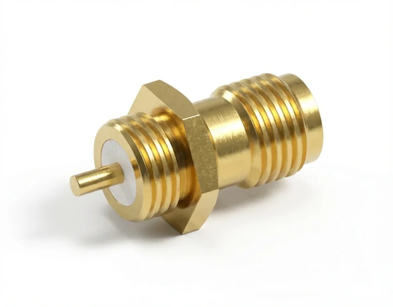 SMA Female Solder Attachment Bulkhead RF Connector – Stub Terminal, 1.28mm Pin Diameter - sma-kss6