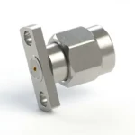 SMA Male 2-Hole Flange Mount RF Connector – Field Replaceable, 10.2mm Hole Spacing, 0.51mm Pin Diameter - sma-jfd29