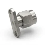 SMA Male 2-Hole Flange Mount RF Connector – Field Replaceable, 12.22mm Hole Spacing, 0.38mm Pin Diameter - sma-jfd21
