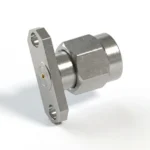 SMA Male 2-Hole Flange Mount RF Connector – Field Replaceable, 12.22mm Hole Spacing, 0.46mm Pin Diameter - sma-jfd22