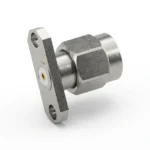 SMA Male 2-Hole Flange Mount RF Connector – Field Replaceable, 12.22mm Hole Spacing, 0.51mm Pin Diameter - sma-jfd23