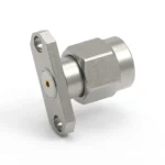 SMA Male 2-Hole Flange Mount RF Connector – Field Replaceable, 12.22mm Hole Spacing, 0.9mm Pin Diameter - sma-jfd24