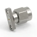 SMA Male 2-Hole Flange Mount RF Connector – Field Replaceable, 9mm Hole Spacing, 0.46mm Pin Diameter - sma-jfd34