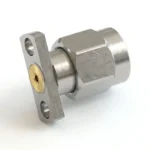 SMA Male 2-Hole Flange Mount RF Connector – Field Replaceable, 9mm Hole Spacing, 0.9mm Pin Diameter - sma-jfd36