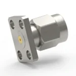 SMA Male 4-Hole Flange Mount RF Connector – Field Replaceable, 5.64mm Hole Spacing, 0.3mm Pin Diameter - sma-jfd14