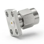 SMA Male 4-Hole Flange Mount RF Connector – Field Replaceable, 5.64mm Hole Spacing, 0.51mm Pin Diameter - sma-jfd17