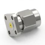 SMA Male 4-Hole Flange Mount RF Connector – Field Replaceable, 6.35mm Hole Spacing, 0.38mm Pin Diameter - sma-jfd9