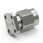 SMA Male 4-Hole Flange Mount RF Connector – Field Replaceable, 6.35mm Hole Spacing, 0.3mm Pin Diameter - sma-jfd8