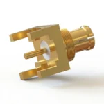 SMP Female Solder Attachment RF Connector – Through-Hole, 50 Ohm Coaxial, Gold Plated - smp-khd1