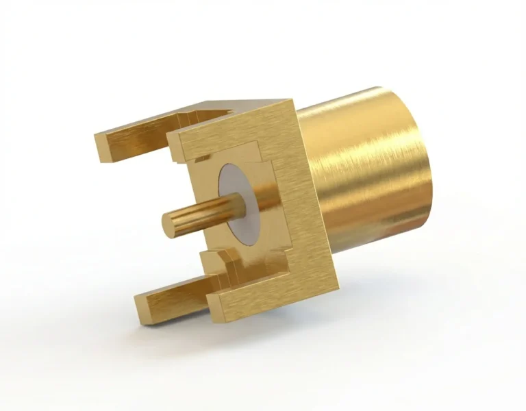 SMP Male Smooth Bore PCB Coaxial Connector – Thru Hole, Square Body, Solder - smp-jhd1-s