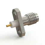 SSMA Female 2-Hole Flange Mount RF Connector - Field Replaceable, 0.86mm Pin Diameter, Stub Terminal - ssma-kfd13