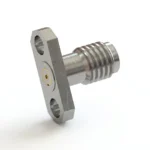 SSMA Female 2-Hole Flange Mount RF Connector – Field Replaceable, 8.3mm Hole Spacing, 0.38mm Pin Diameter - ssma-kfd9