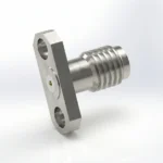 SSMA Female 2-Hole Flange Mount RF Connector – Field Replaceable, 8.3mm Hole Spacing, 0.3mm Pin Diameter - ssma-kfd8