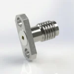 SSMA Female 2-Hole Flange Mount RF Connector – Field Replaceable, 8.3mm Hole Spacing, 0.9mm Pin Diameter - ssma-kfd12
