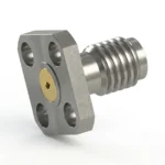 SSMA Female 4-Hole Flange Mount RF Connector – Field Replaceable, 5.9mm Hole Spacing, 0.52mm Pin Diameter - ssma-kfd5