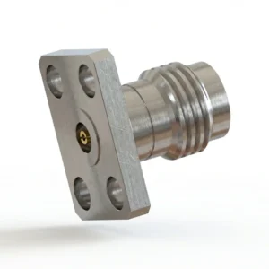 HF-Steckverbinder 2,4 mm, Buchse, 4-Loch-Flanschmontage – vor Ort austauschbar, Lochabstand 5,64 mm, Stiftdurchmesser 0,46 mm