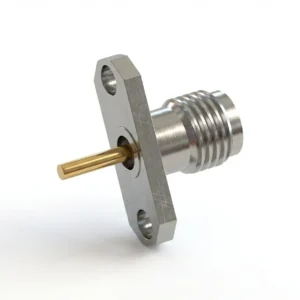 HF-Steckverbinder 2,92 mm, Stecker, 2-Loch-Flanschmontage – Lötanschluss, Lochabstand 10,2 mm, Stiftdurchmesser 1,27 mm, Stiftanschluss