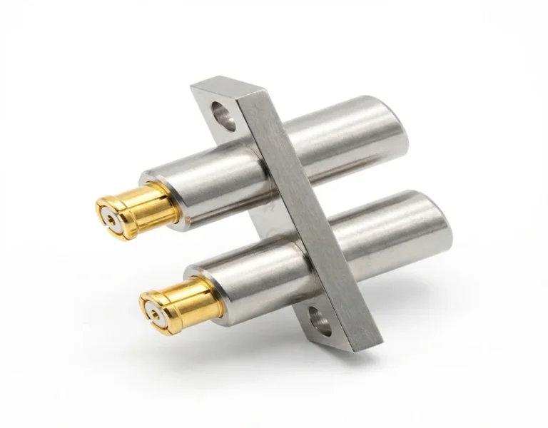 SMP Female to SMP Male 2-Hole Flange RF Adapter