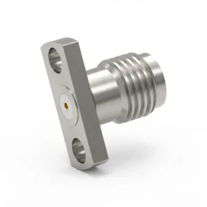 SMA Female 2-Hole Flange Mount RF Connector – Field Replaceable, 12.7mm Hole Spacing, 0.3mm Pin Diameter