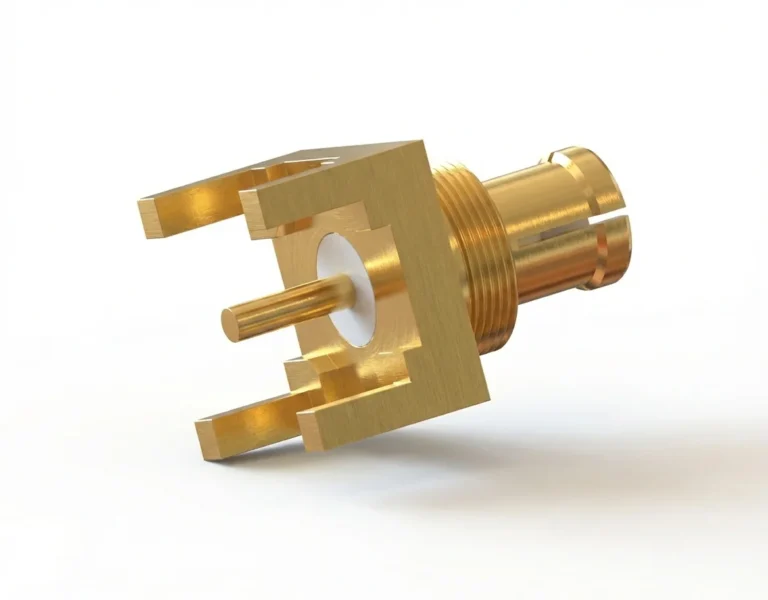 SMP Female Solder Attachment RF Connector – Through-Hole, 50 Ohm Coaxial, Gold Plated