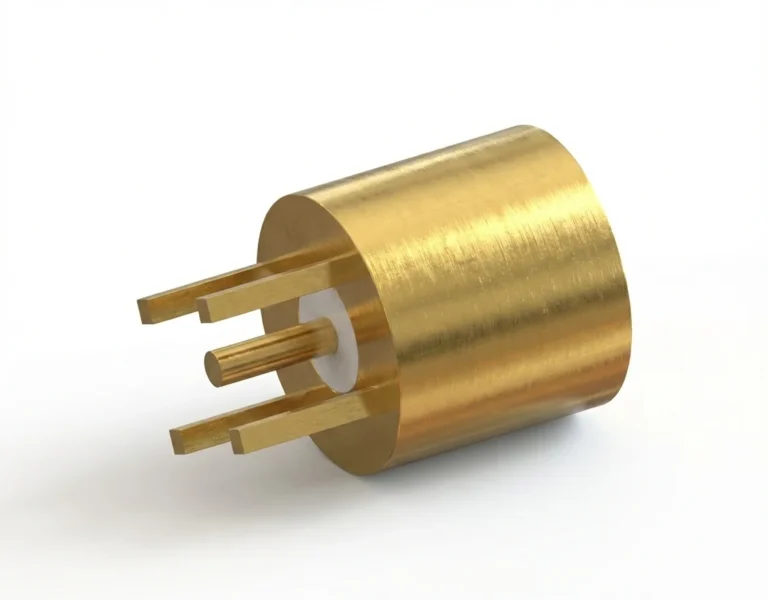 SMP Male Full Detent PCB Coaxial Connector – Thru Hole, Gold Plated, Solder