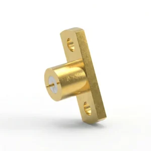 SMP Erkek Tam Kilitlemeli RF Konnektör – 2 Delikli Flanş Montajlı, 8,3 mm Delik Aralığı, 0,3 mm Pin Çapı, Pin Terminal