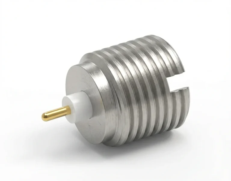 SMP Male Full Detent RF Connector – Stub Terminal, Thread-In, Solder