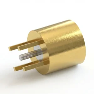 SMP Erkek Sınırlı Kilitlemeli PCB Koaksiyel Konnektör – Delikten Geçmeli, Altın Kaplama, Lehim