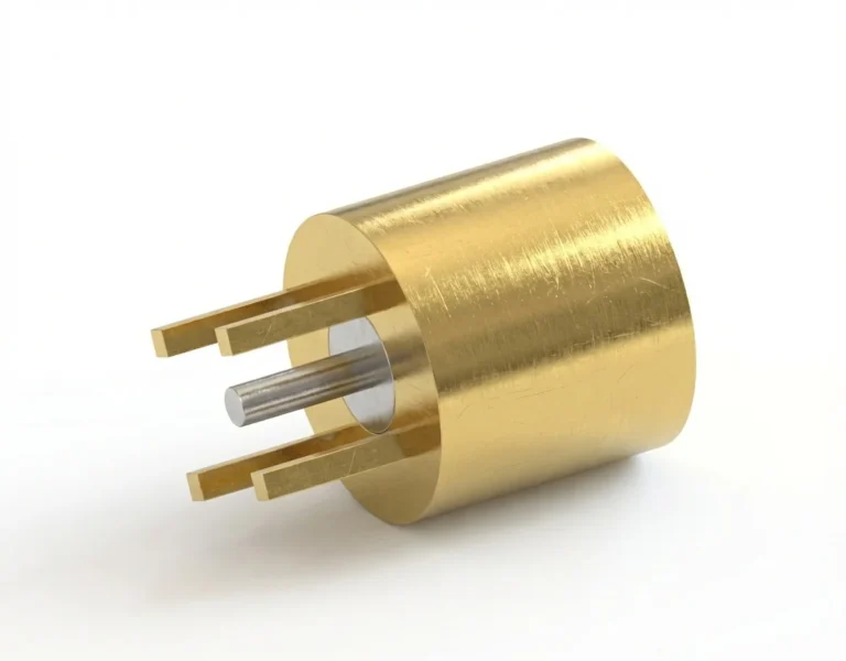 SMP Male Limited Detent PCB Coaxial Connector – Thru Hole, Gold Plated, Solder