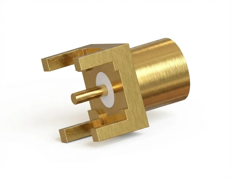 SMP Male Limited Detent PCB Coaxial Connector – Thru Hole, Square Body, Solder