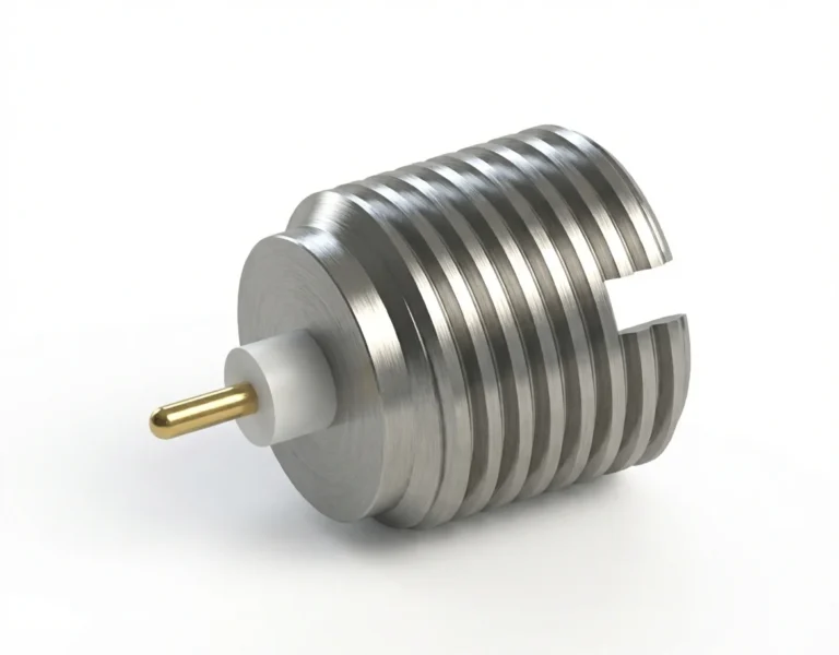SMP Male Limited Detent RF Connector – Stub Terminal, Thread-In, Solder