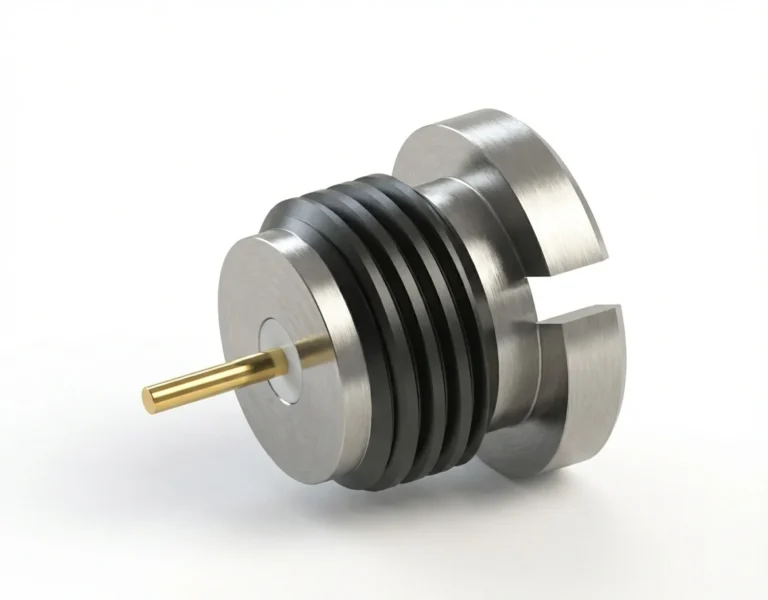 SMP Male Smooth Bore Coaxial Connector – Stub Terminal, 2.5mm Pin Diameter, Thread-In, Solder