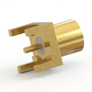 SMP Erkek Düz Delikli PCB Koaksiyel Konnektör – Delikten Geçmeli, Kare Gövde, Lehim