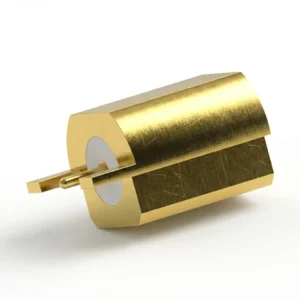 SSMP-Koaxialsteckverbinder, Stecker, glatte Bohrung, Leiterplatte – Endeinspeisung, vergoldet, Lötung